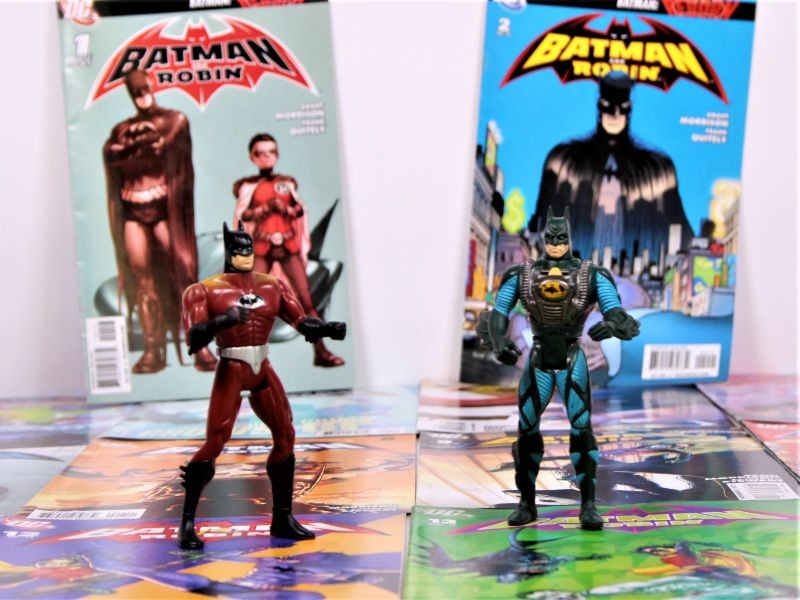 DC Comics Batman & Robin + 2 Batman actiefiguren